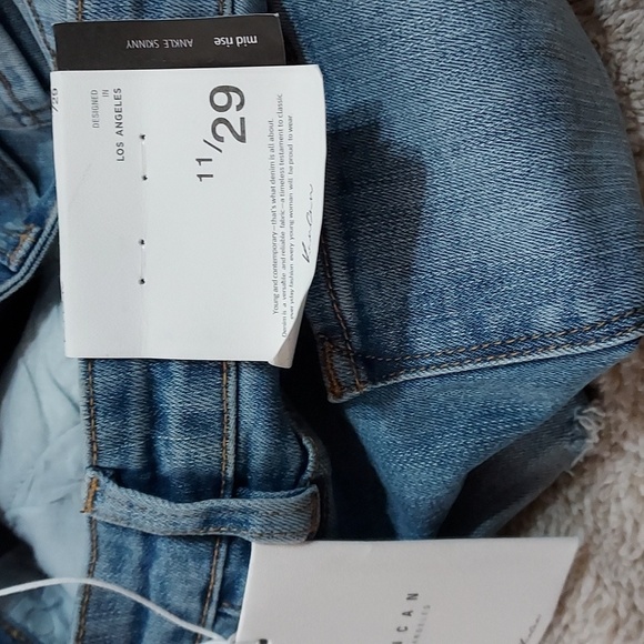 KanCan Mid Rise Ankle Skinny Raw Hem Distressed Jeans - size 11/29 - Picture 7 of 8